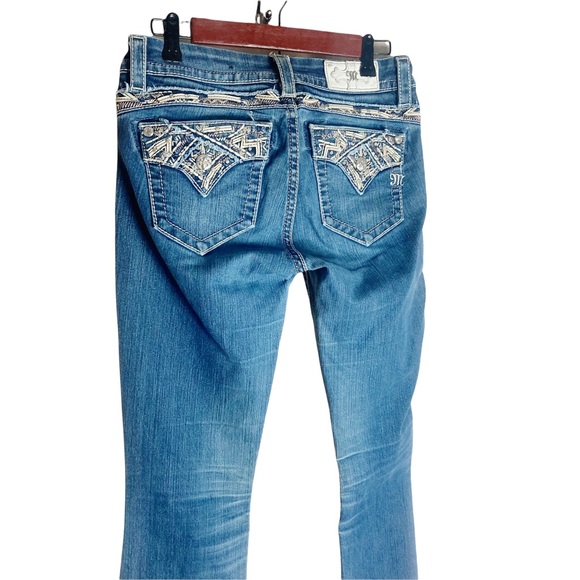 Miss Me Distressed Denim Bootcut Embellished Jeans - Picture 10 of 13